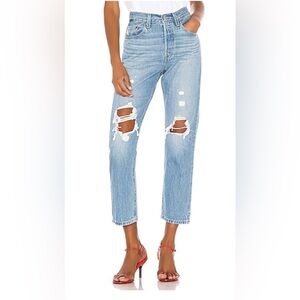 Levi’s 501 Crop Jeans. Size 29. Color: Montgomery Patched